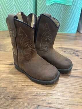 Masterson Boots Kids Brown Cowboy Boots - Classic Western Style Size 5
